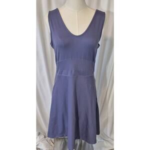 Title Nine Womens Solid Blue Dream V-Neck Athletic Dress Medium